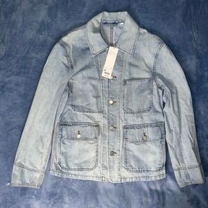 UNIQLO Men's Jacket Light blue denim jacket